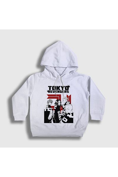 Presmono Unisex Παιδικό φούτερ με κουκούλα White Gang V2 Anime Tokyo Revengers 259892 ττ
