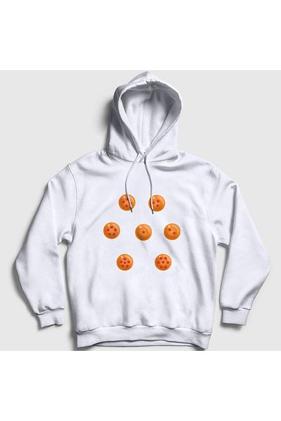 Presmono Φούτερ με κουκούλα Unisex White Loving Anime Dragon Ball 237067 ττ