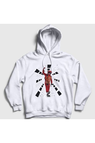 Presmono Unisex White Astronaut Movie 2001 A Space Odyssey Φούτερ με κουκούλα 241497 ττ