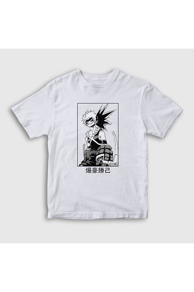 Presmono Μπλουζάκι Unisex Kids White Bakugo Smile Anime Boku No Hero Academia 234398 ττ
