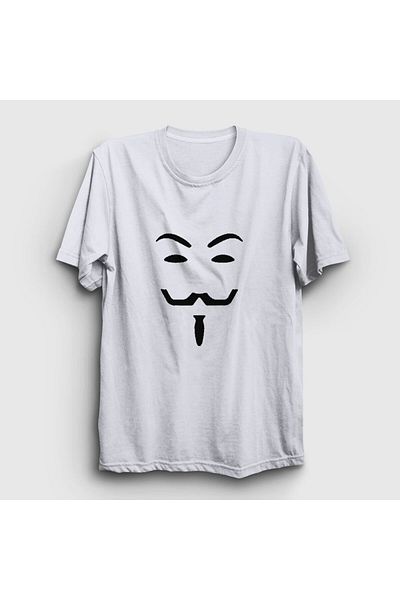 Presmono Μπλουζάκι Unisex White Mask Movie V For Vendetta 255790 ττ