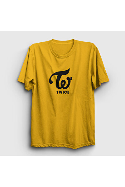 Presmono Unisex žuti logo V2 K-pop Twice T-shirt 280770tt