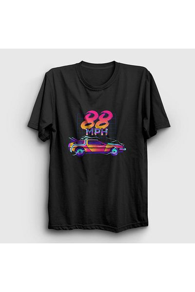 Presmono Μπλουζάκι Unisex Μαύρο 88 Mph Ταινία Επιστροφή στο Μέλλον 242831 ττ
