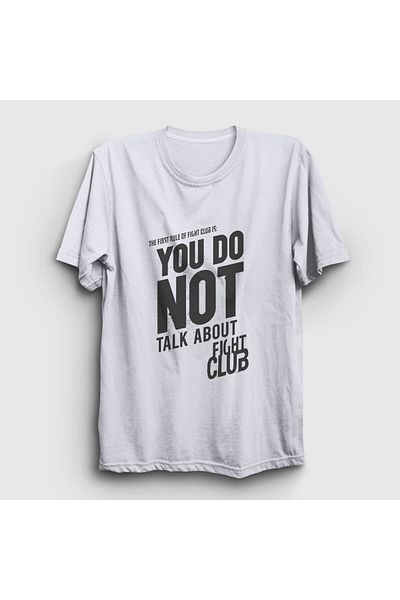 Presmono Μπλουζάκι Unisex White Rule Movie Fight Club Fight Club 244530 ττ