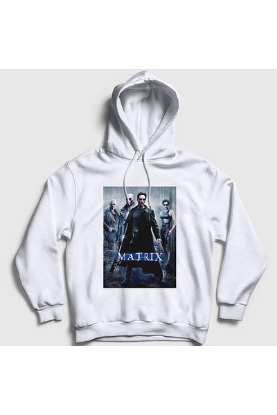 Presmono Unisex Λευκό Κάλυμμα Ταινία The Matrix Hooded φούτερ 253760 ττ