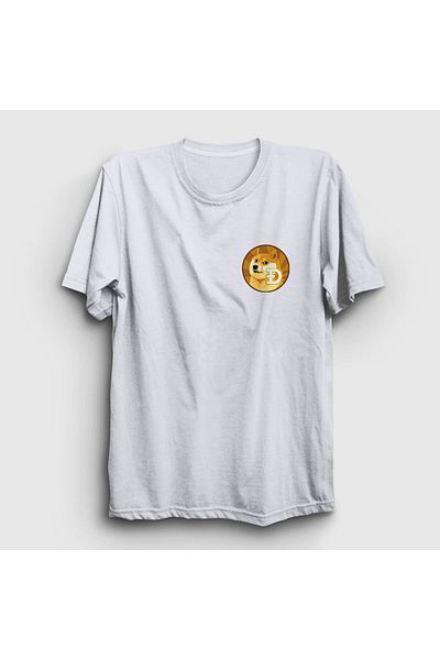 Presmono Unisex Λευκό μπλουζάκι Dogecoin Bitcoin 263419 ττ