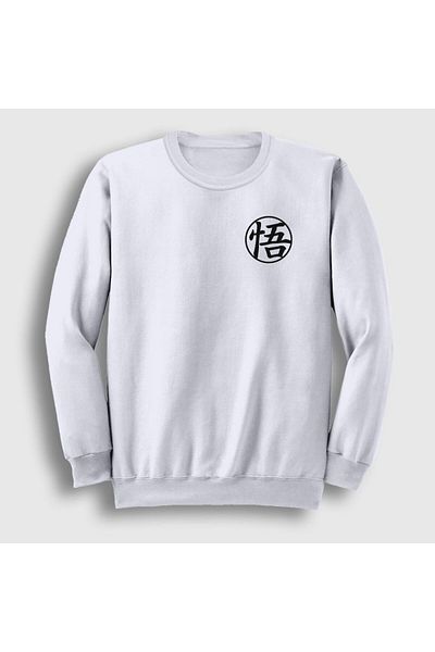 Presmono Φούτερ Unisex White Kanji Go Anime Dragon Ball 236289 ττ