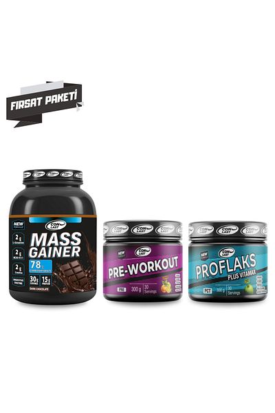 Conlast MASS GAINER 3000G/PRE-WORKOUT 300G/PROFLAKS