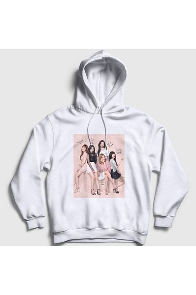 Presmono Unisex Λευκή αφίσα K-pop Φούτερ με κουκούλα με κουκούλα με κουκούλα 276981 ττ