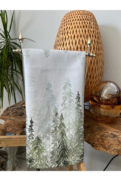 Lilies Atelier Yılbaşı Çam Ağaçları Model 35 x 50 Mutfak Havlusu I Fırın Bezi...