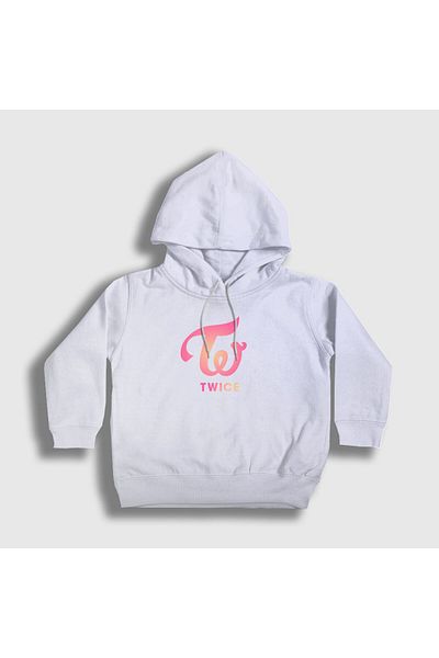 Presmono Hanorac cu glugă unisex pentru copii, logo alb V3 K-pop de două ori281237tt