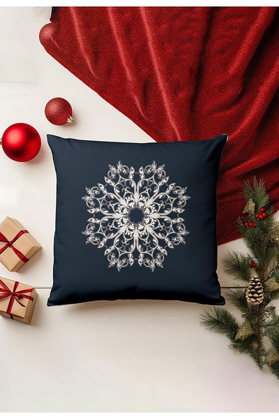 Filamente Christmas Themed Throw Pillow Cover / Christmas - Christmas Cushion Cover (Double-Sided Printed - Hidden Zipper)