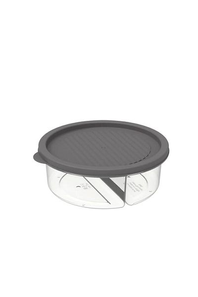Bager Plastik 600ml Smart Storage Container - 2 Compartments, Grey-Bpa Free
