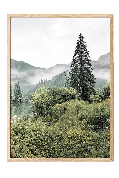 Postifull Πίνακας με κορνίζα Forest Landscape No2, Κάθετη ζωγραφική τοίχων Co...