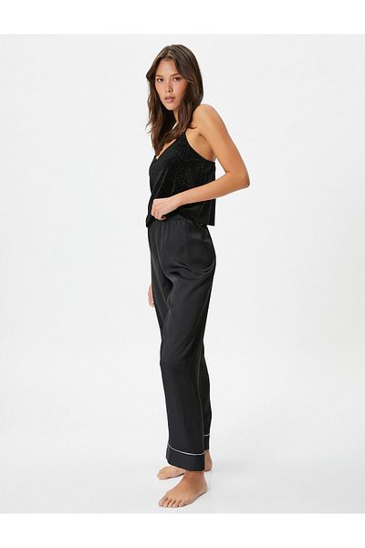 Koton Schwarze Pyjamahose für Damen