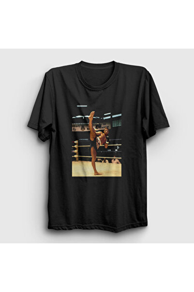 Presmono Unisex crni Kick bokserice film Žan Klod Van Deme T-shirt 258968tt