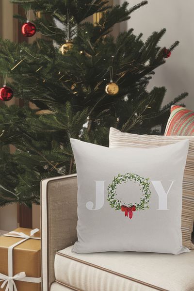 Filamente Christmas Themed Throw Pillow Cover / Christmas - Christmas Cushion Cover (Double-Sided Printed - Hidden Zipper)