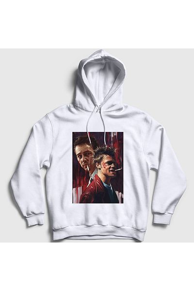 Presmono Φούτερ με κουκούλα Unisex White Tyler Movie Fight Club Fight Club 245009 ττ