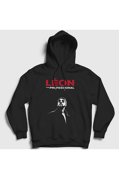 Presmono Unisex Μαύρο The Professional Movie Leon Hooded φούτερ 247337 ττ