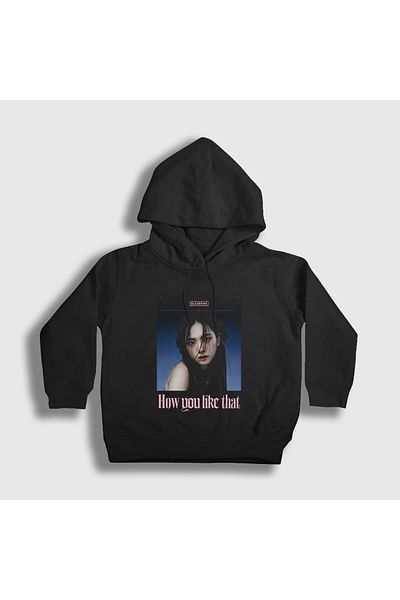 Presmono Унисекс детски суитшърт с качулка и черен плакат Jisoo Blackpink 271952tt