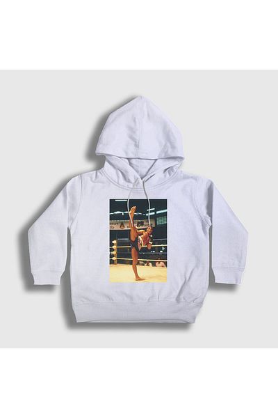 Presmono Hanorac cu glugă unisex alb Kickboxer Movie Jean Claude Van Damme259011tt