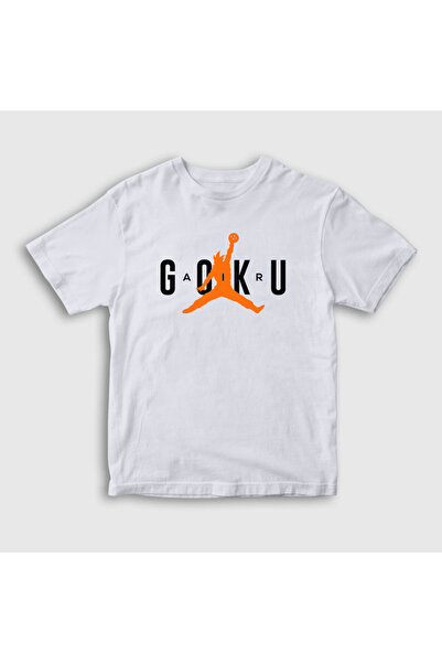 Presmono Unisex dečji beli Air Goku anime Dragon Ball T-shirt 235622tt