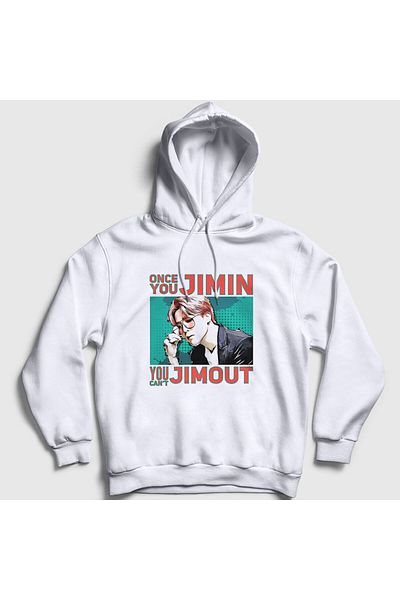 Presmono Φούτερ με κουκούλα Unisex White Jimout K Pop Jimin Bts 272261 ττ