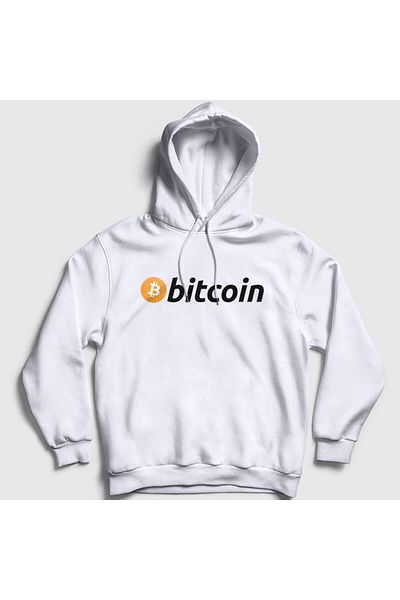 Presmono Φούτερ Unisex Λευκό Btc Bitcoin με κουκούλα 263339 ττ