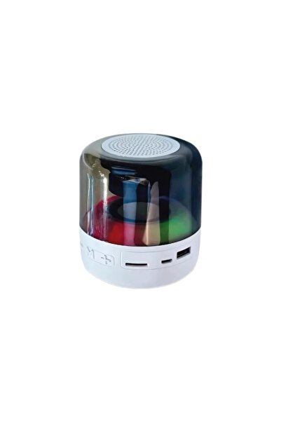 layfhex Mini Bluetooth Hoparlör LED Işıklı Kablosuz Görüşme AUX USB Ses Bombası
