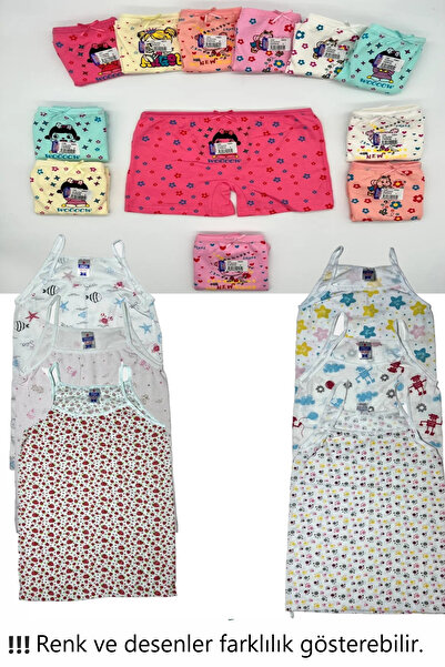 Modaley Giyim Set boxer pentru atletă pentru fete, 12 piese, 6 atletă, 6 boxer