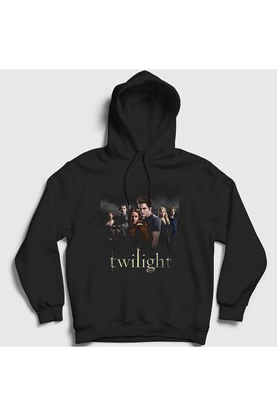 Presmono Unisex Μαύρη αφίσα Cullen Family Twilight Hooded φούτερ 312553 ττ