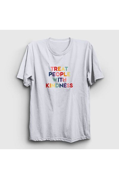 Presmono Μπλουζάκι Unisex White Treat People With Kindness Χάρι Στυλς 318797 ττ