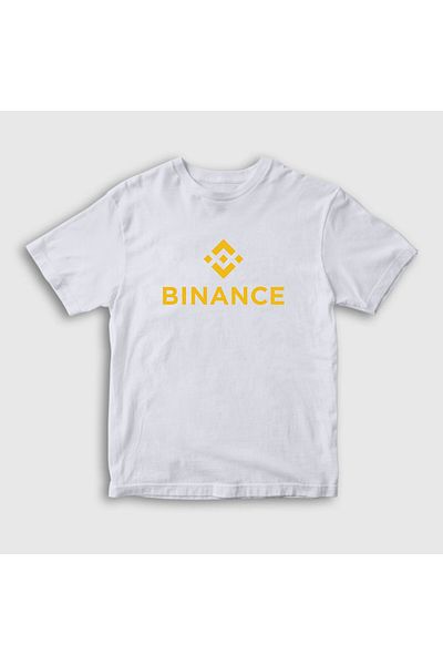 Presmono Tricou unisex pentru copii cu logo alb V2 Binance Bitcoin324898tt