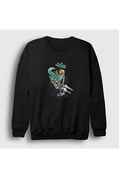 Presmono Unisex μαύρο καλοκαιρινό φούτερ για κοκτέιλ 290591 ττ