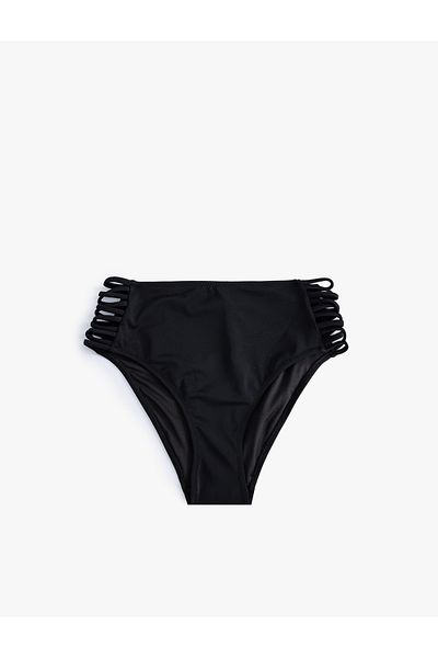 Koton Eng anliegendes Bikinihöschen mit hoher Taille und Fensterdetail