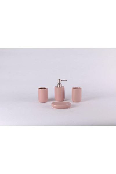 ORCHID 4PCS BATH SET SOFT TOUCH RED