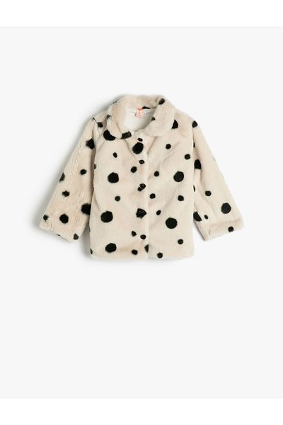 Koton Plush Jacket Long Sleeve Button Closure