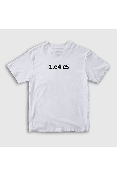 Presmono Tricou unisex alb pentru șah sicilian cu deschidere pentru șah339521tt