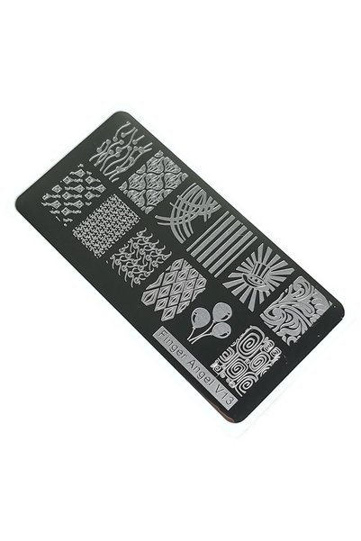 aba nails Nail Art Stamping Baskı Plakası Vv13