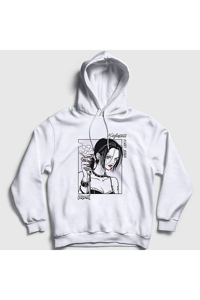 Presmono Φούτερ Unisex Λευκό Mic Nana Osaki με κουκούλα 315810 ττ
