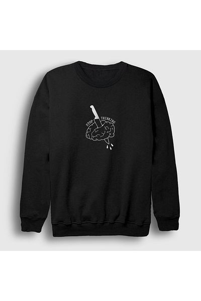 Presmono Φούτερ Unisex Black Stop Thinking 290491 ττ