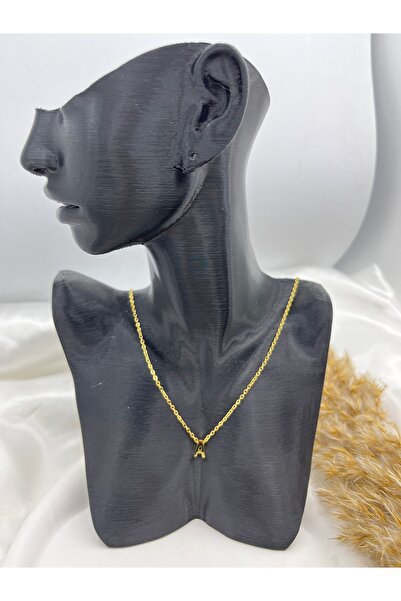 Yıldız Accessory Çelik Altın Renkli Harf Kolye A Harfi