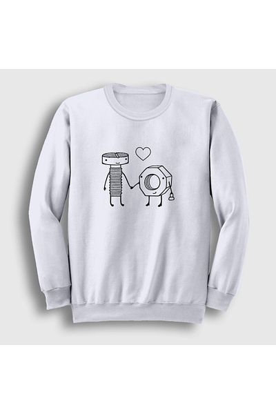 Presmono Φούτερ Unisex White Lovers V3 για την Ημέρα του Αγίου Βαλεντίνου 284893 ττ