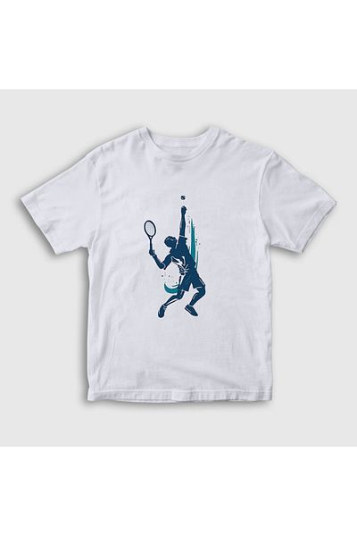 Presmono Tricou unisex copii Serve Service Sport Tenis Tenis alb339121tt