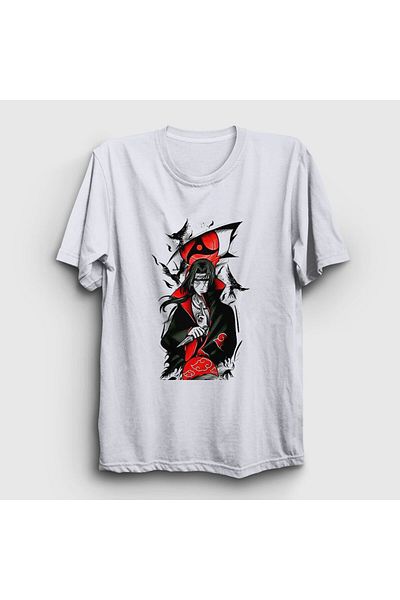 Presmono Μπλουζάκι Unisex Λευκό Genjutsu Uchiha Itachi Anime Naruto 317730 ττ