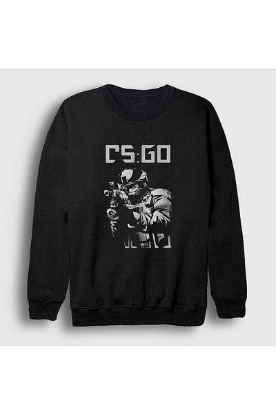 Presmono Φούτερ Unisex Black Sniper Game Counter Strike Cs Go 327140 ττ