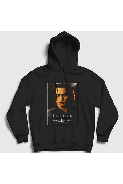 Presmono Унисекс черен суитшърт с качулка Jasper Cullen Vampire Twilight 311557tt