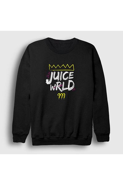 Presmono Унисекс суитшърт Black Crown Juice Wrld 302530tt