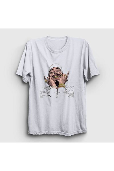 Presmono Μπλουζάκι Unisex White Laugh Post Malone 304246 ττ