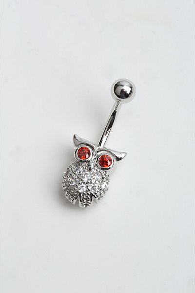 VLM AKSESUAR Stone Owl Navel Piercing Surgical Steel (10mm)